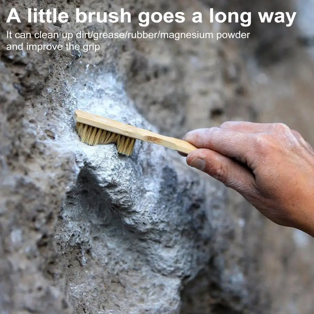 Rock Climbing Brush Rock Climbing Brush Bristle Bouldering Brush with Beech Wood Handle Callus Remover Boar Hair for Climbing Shoe Brushes