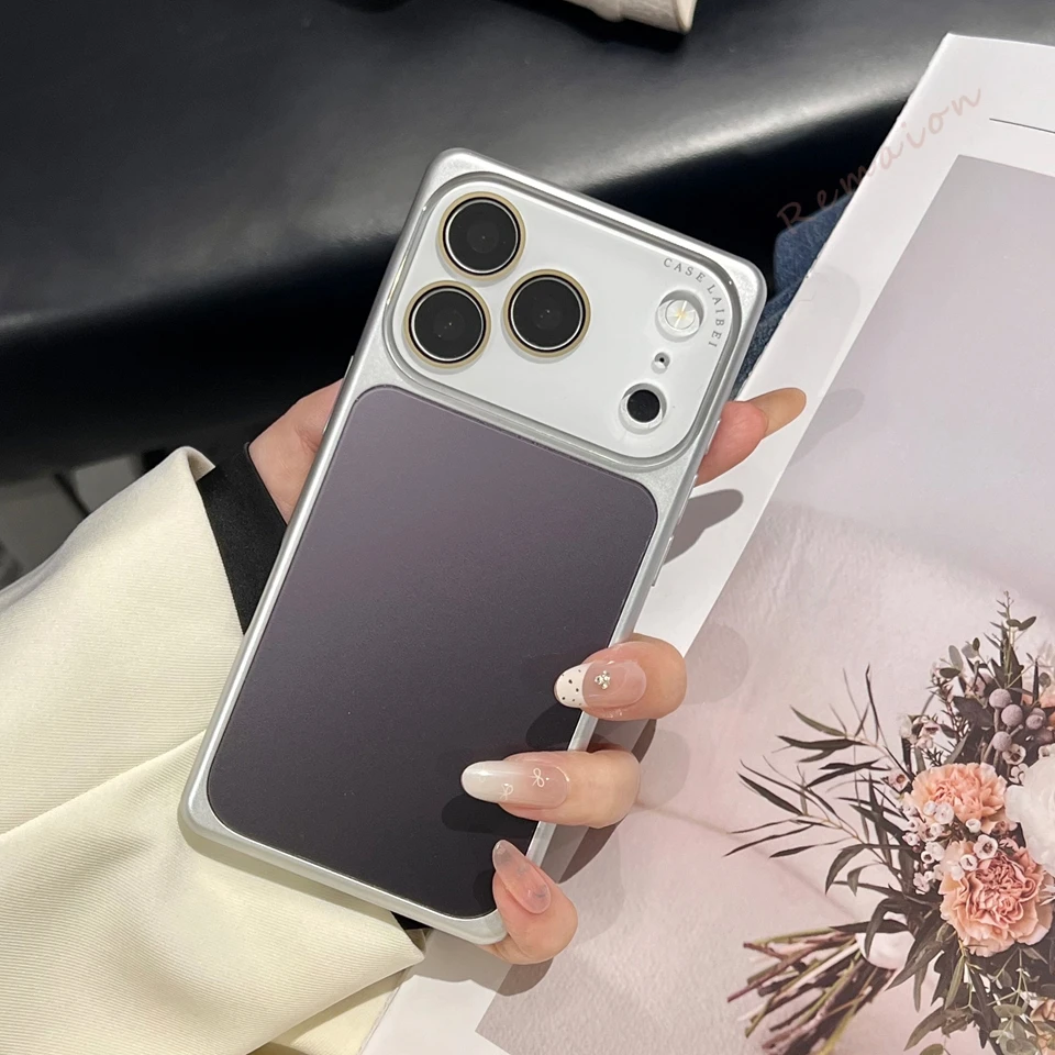 Square Official Gradation Phone Case For Iphone 13 14 15 16 17 Pro Max 17Pro Big Windows Luxury Shockproof Protector_voghion.com