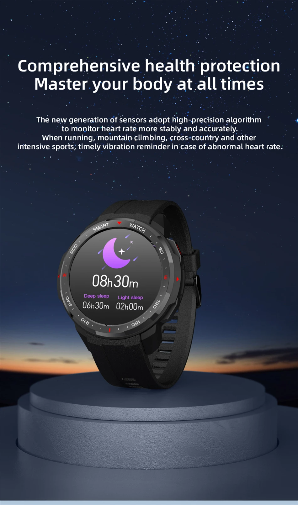 KALOSTE Smart Watch Man Bluetooth Call Blood Pressure Blood Oxygen Watch Local Music Recorder Smartwatch For Huawei Xiaomi +Box