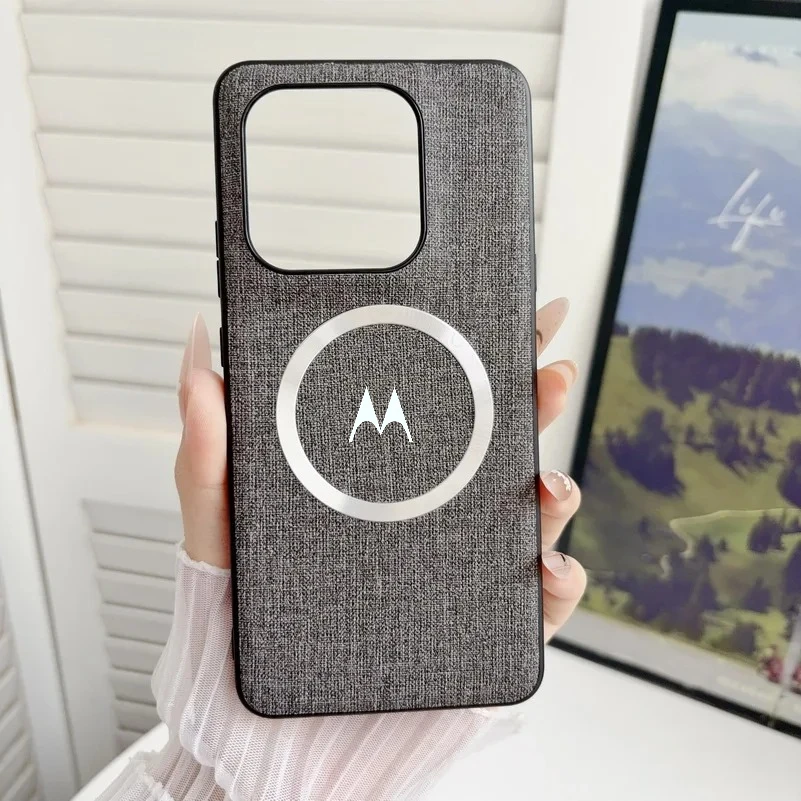 Fabric Leather Magnetic Phone Case - Premium PU Cover