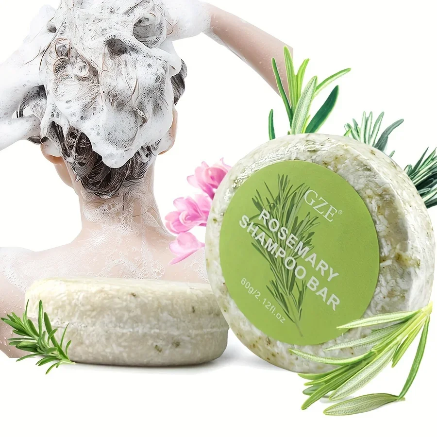 GZE Rosemary Hair Strengthens Shampoo Bar: Cleanses and Helps Strengthen Weak and Brittle Hair 2