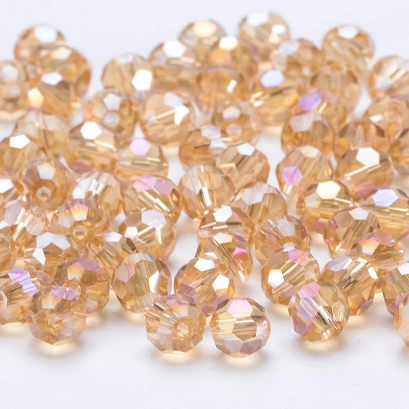100 Perles D'espacement à Facettes - Cristal Tchèque 4mm/6mm - Qualité Paon
