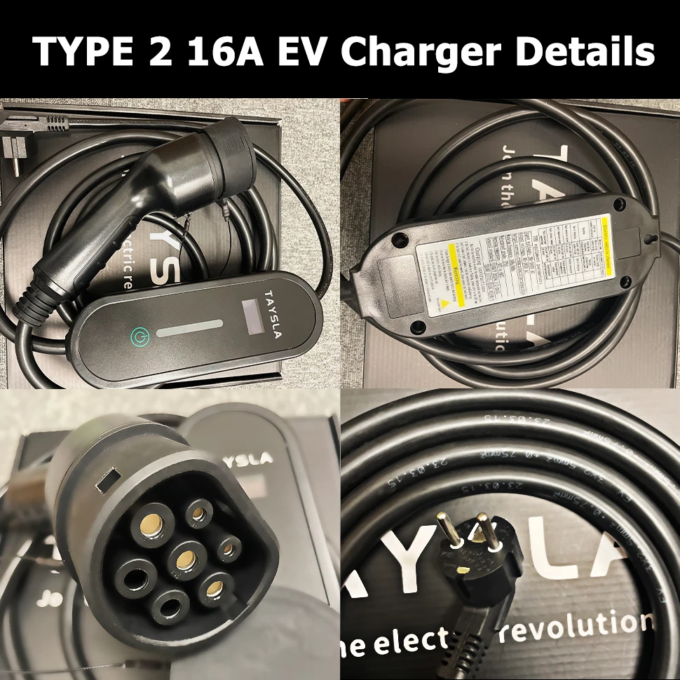 Electric Car Charger Type 2 32A 16A Charger Type 1 EV Charger Portable Electric Vehicle Charging Cable GBT for Tesla BYD 16