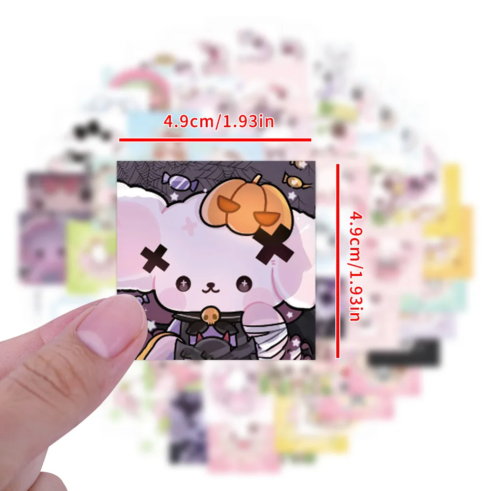 63Pcs Nonomochi 개 스티커 노트북 스크랩북 수하물 기타 헬멧에 대한 귀여운 강아지 데칼 DIY 낙서 미적 스티커