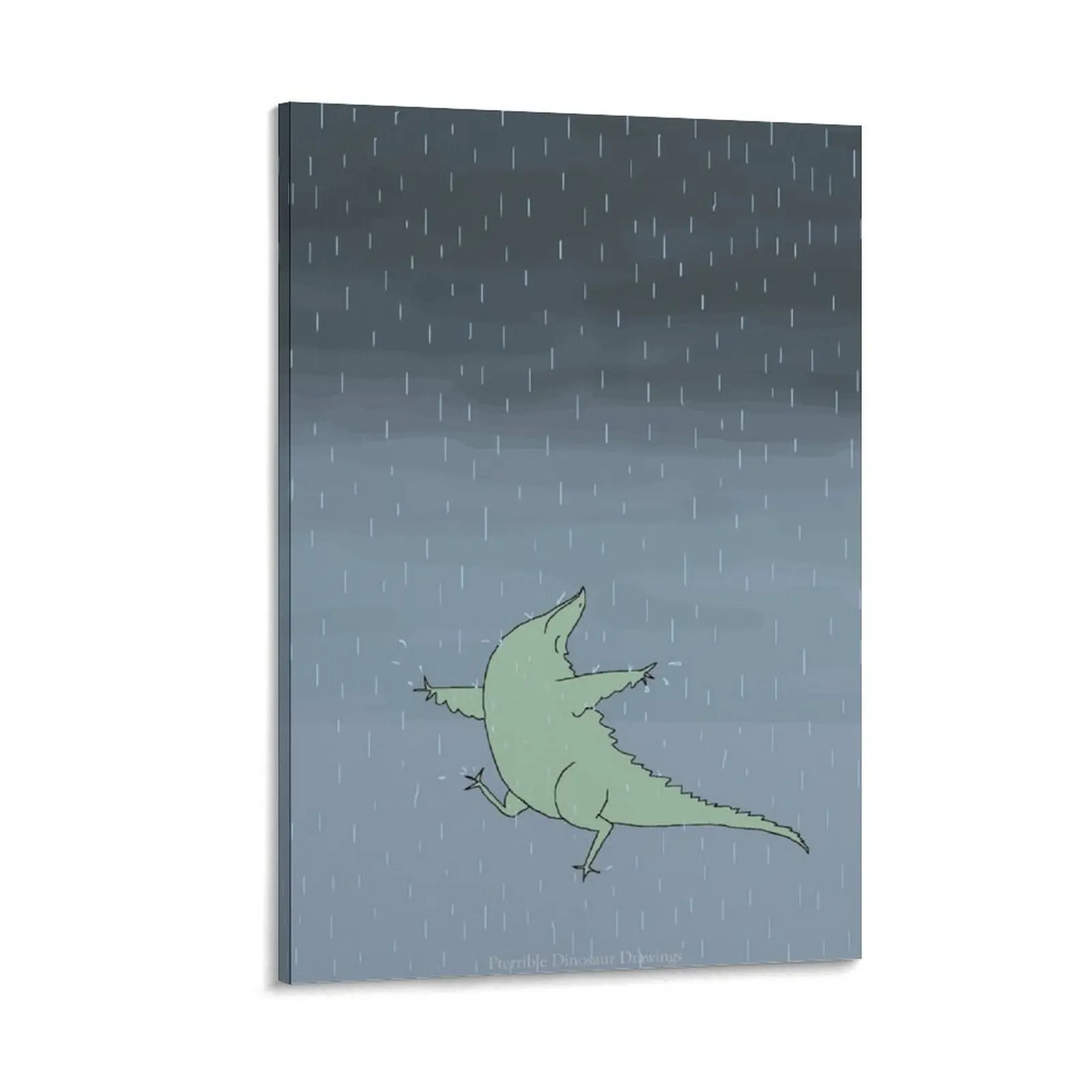 

Summer Rain Dinosaur Canvas Painting interior paintings posters for wall