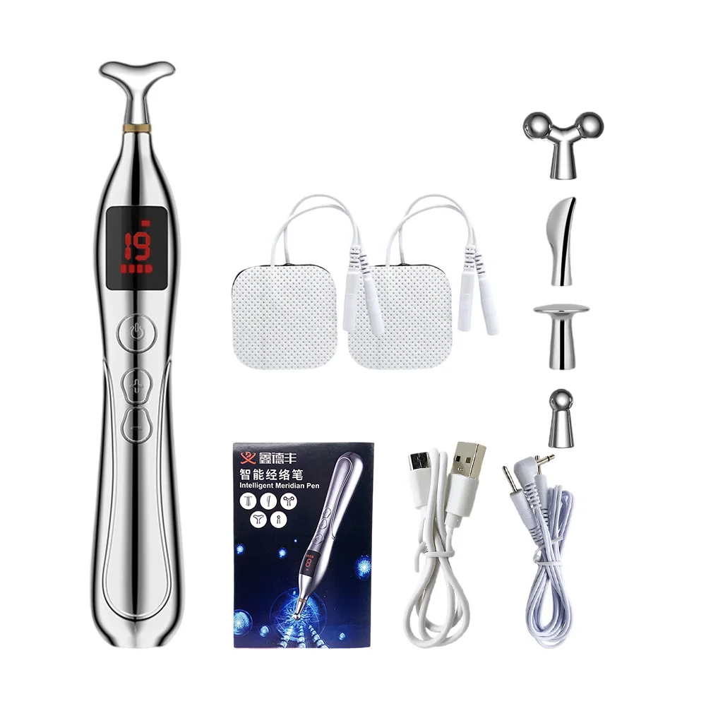 Sollievo Dal Dolore Elettrico Laser Accupunture Meridian Energy Massage Pen Penna Elettronica Per Agopuntura Face Neck Body Back Foot Massager