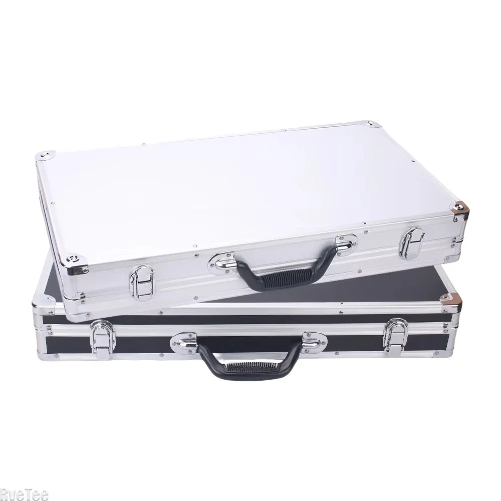 Portables Tool Box with Pre-cut Sponge 58x32x8.5cm Rectangular Tools Boxs Large Capacity Suitcase Hard Aluminium Equipment Case 4