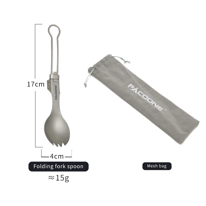 Tableware Set Camping Titanium Spork Spoon Outdoor Lightweight Fork
