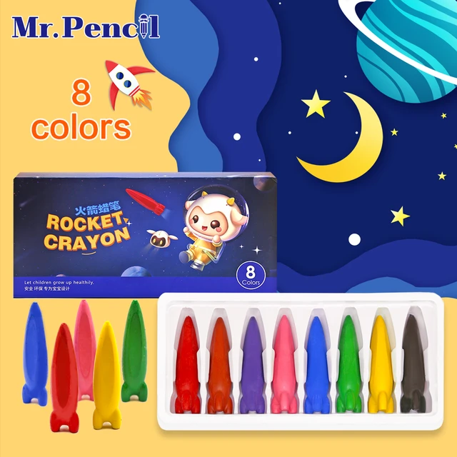 Safety Student Drawing Crayons Set Colorful Kids Paint Stik Pen 8 /12 Color  - AliExpress