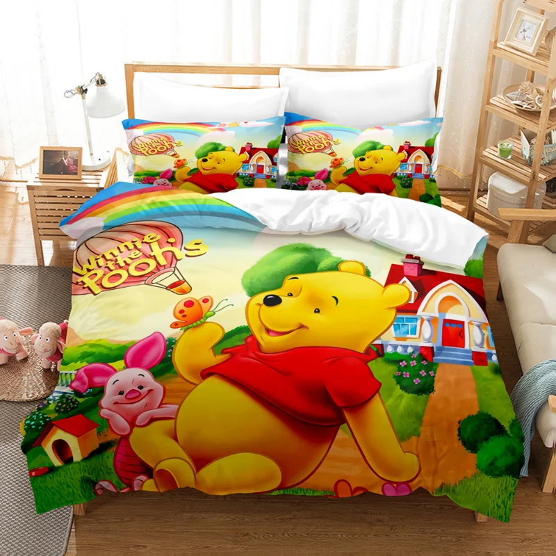 thumbnail image 1 of Juego de ropa de cama de Disney Eeyore, funda de edredón, oso de dibujos animados, Cosplay, funda de almohada, Spead, dormitorio, traje de cama, regalo para niños, 1 of 5