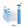 8pcs Reusable Vacuum Bags with Pump Cover Vacuum Compression Sealer Bag Space Saving for Clothes Storing Large Container 5