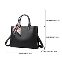 Véritable marque en cuir souple grande capacité épaule bandoulière sacs à main Sac fourre-tout décontracté dames A4 sacs Sac d'affaires Style d'hiver 5