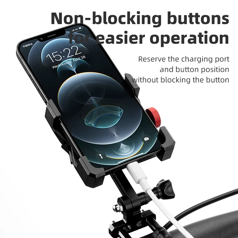 High-Strength Aluminum Alloy Bicycle Phone Holder - Universal Mobile Mount & Stand