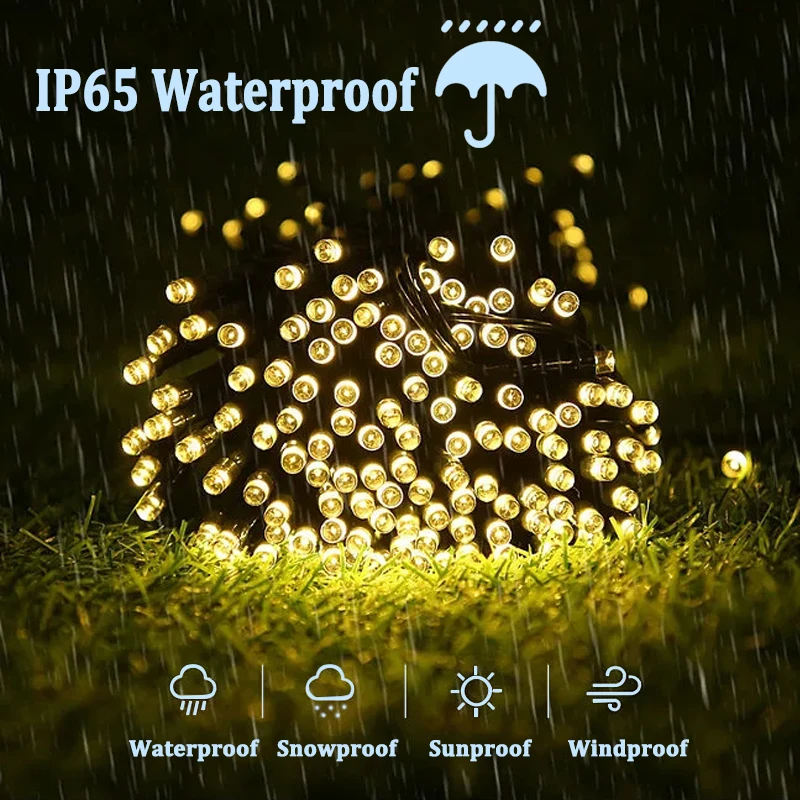Solar String Lights Outdoor LED Waterproof Solar Power Christmas Garland Lights For Xmas Tree Wedding Party Decor decorative lights led string lights led fairy lights string lights