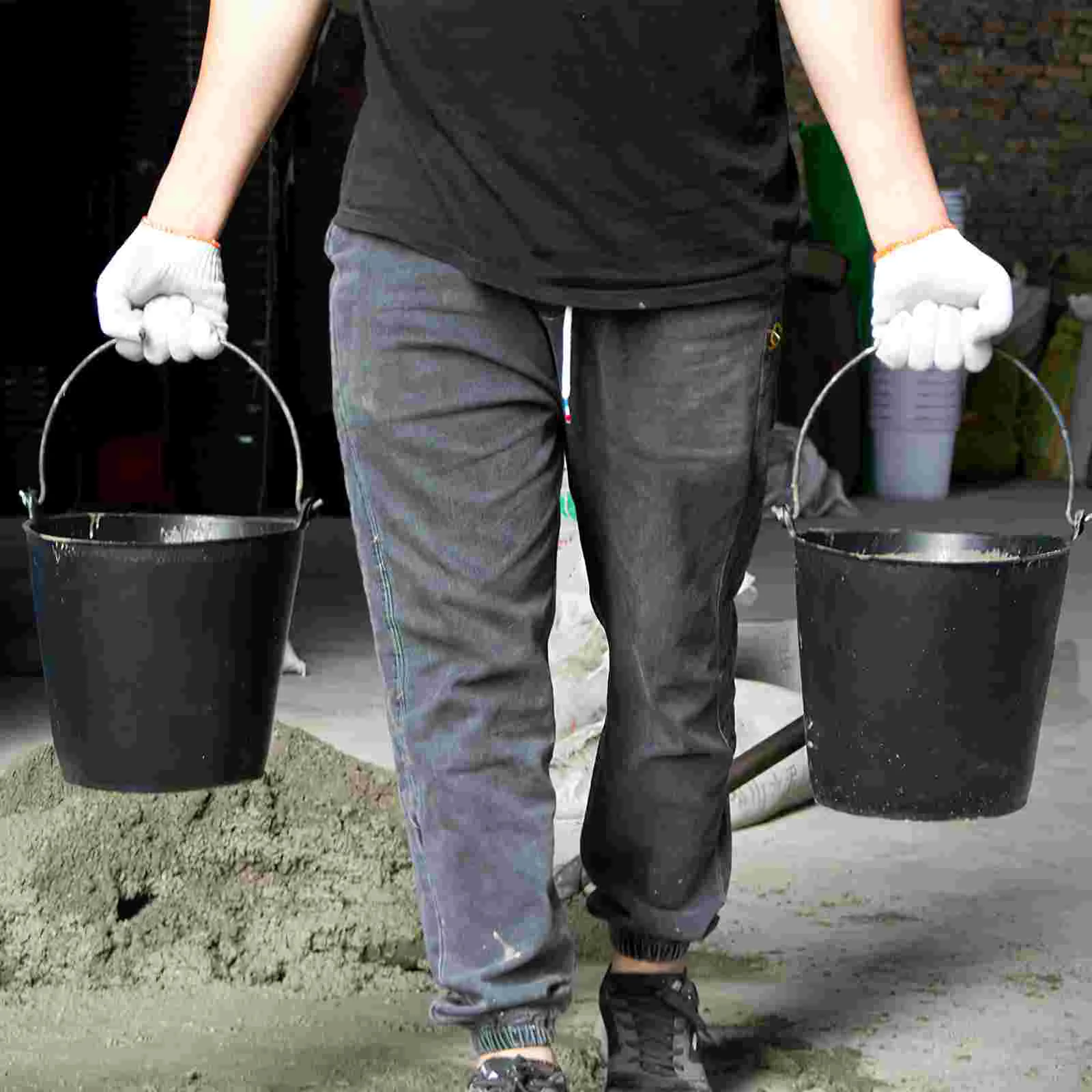 

Construction Pail Builders Buckets Heavy Duty Mud Cement Charcoal Gardening Plastic