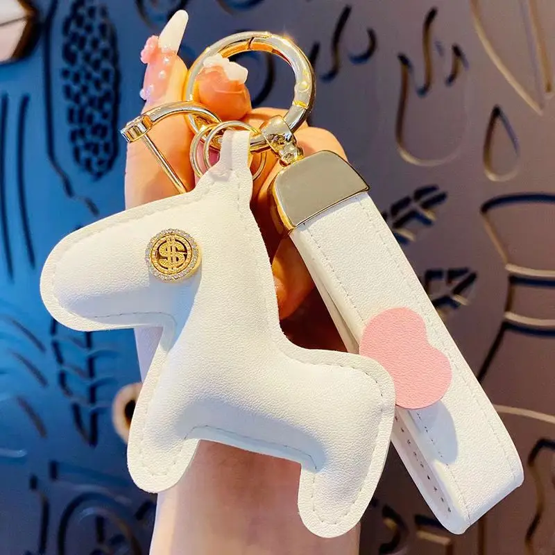 Creative Plush Keychain Pendant Female Fashion Cute Cartoon Car Keychain Ladies Backpack Ornament Bag Pendant Couple Gift 6