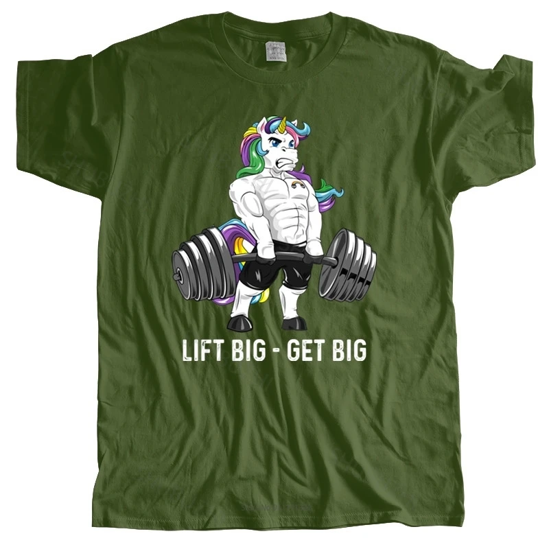 

Summer mens black t-shirt Tops T Shirt Men unicorn deadlift lift big bodybuilding gym New Cotton tee-shirt male tees