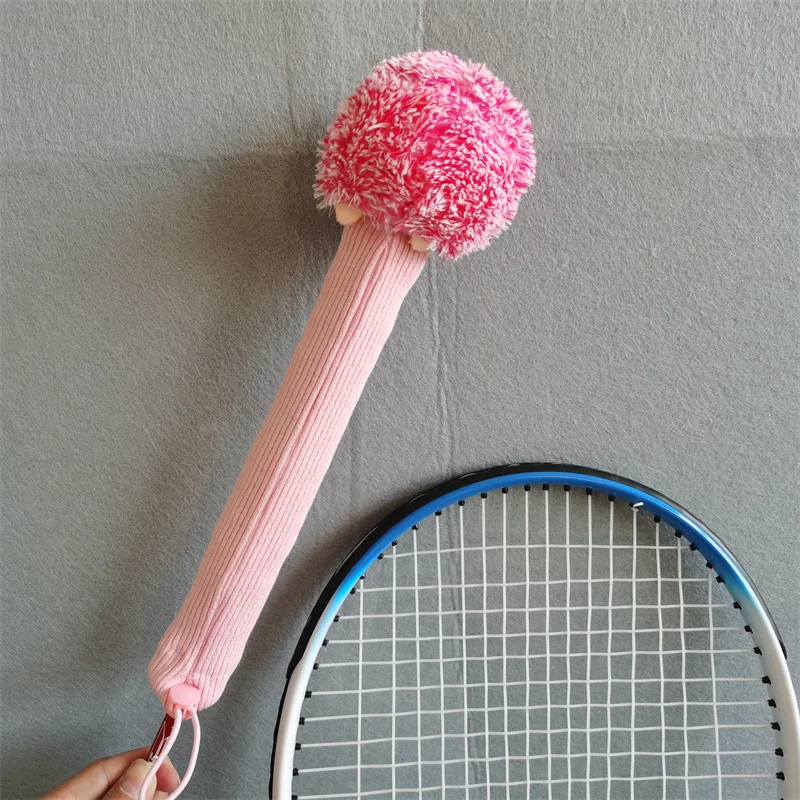 Hedgehog Badminton Racket Handle Cover Plush Doll Grip Protectors Handcraft Gift