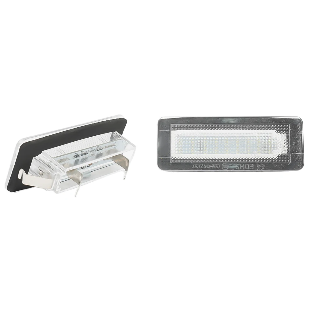 

2PCS LED License Plate Lights White ABS Plastic For Smart Fortwo Coupe/Convertible 2007-2015 License Plate Light Assembly