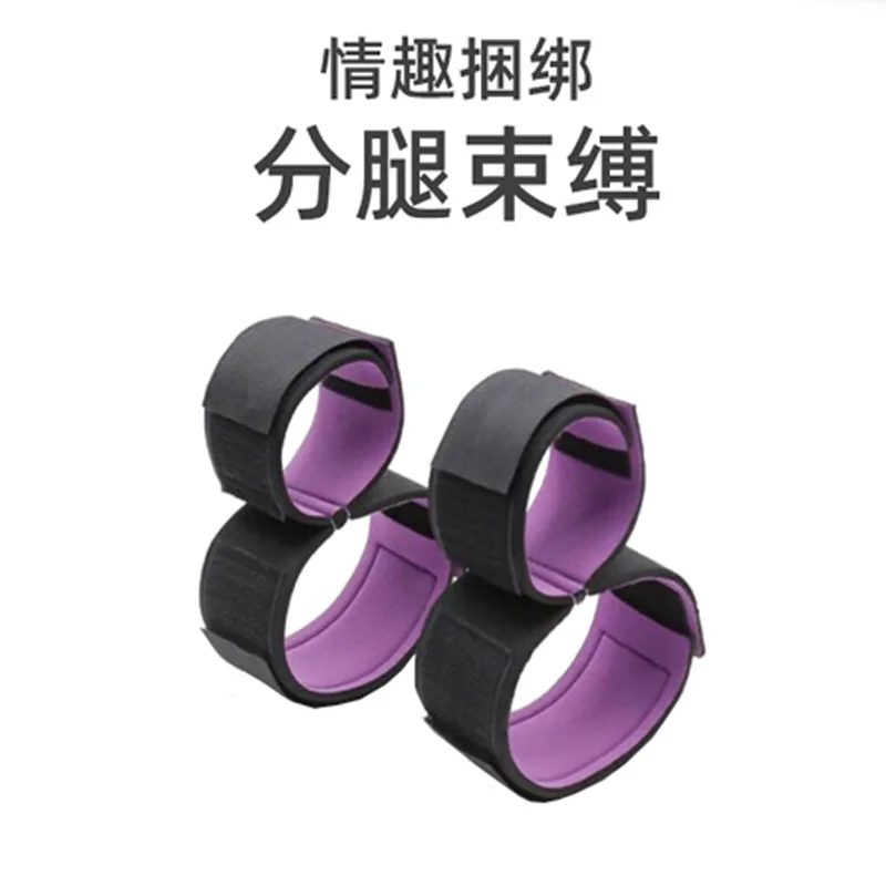 Bondage Kit for Couples - Adjustable Nylon Cuffs & Silk Bondage Ribbons | Under Bed Restraint System with Thigh Restraints