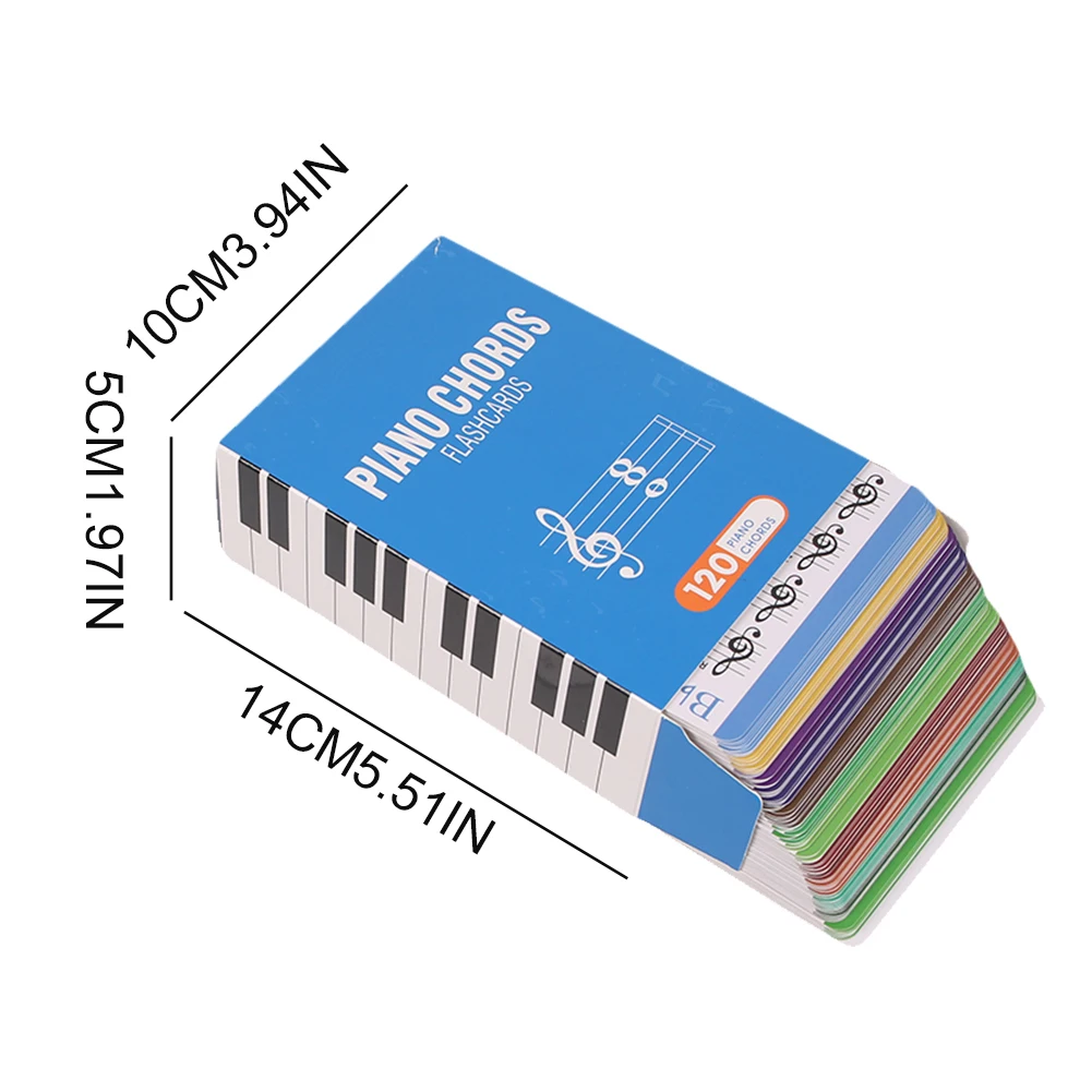 Flash Cards for 120 Chords with Piano Chords Chart Fun Educational Flashcards for Beginner Seasoned Player Music Theory Teacher