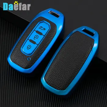 TPU Leather Car Smart Remote Key Cover Case For Ford Territory EV Bag Shell Holder Protector Key Chain Auto Accessories 1