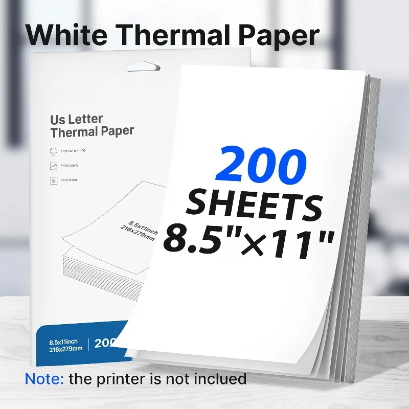 8.5x11 Termal Yazıcı Kağıdı, D810B ile Uyumlu, Sözleşmeler ve Belgeler Yazdırmak İçin Evde Kullanım İçin Letter Boyutunda Kağıt, Termal Kağıt, Baskı Kağıdı, Yazıcı Kağıdı