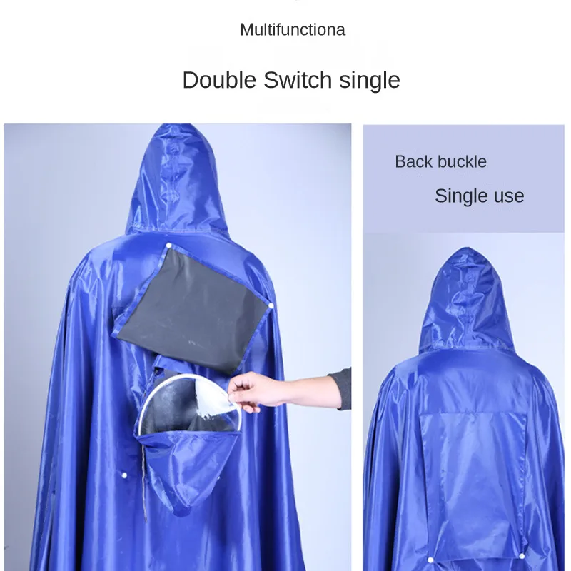 Electric Bike Mackintosh Rain Poncho Adult Riding Double Transparent Large Hood Thickened Cloth Motorbike Rider Mackintosh motorcycle raincoat rain poncho bike raincoat