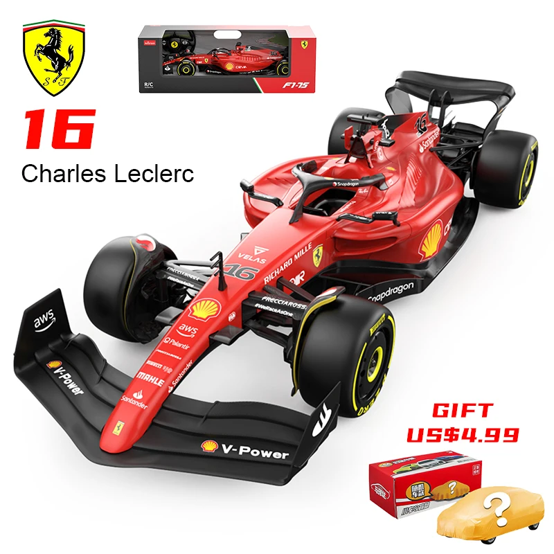 1:12 2022 Ferrari F1-75 #16 Charles Leclerc F138 #3 Alonso F1 Formula Racing Rc Car Toy Collection Regalo Giocattoli Telecomandati 1/18