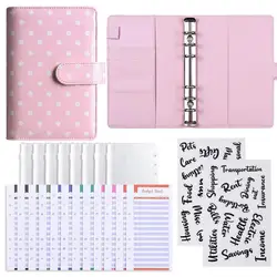 Elegant PU Leather Refillable Notebook Binder - Personal Planner Cover with 6 - Ring Design and A6 Filler Paper (A4)