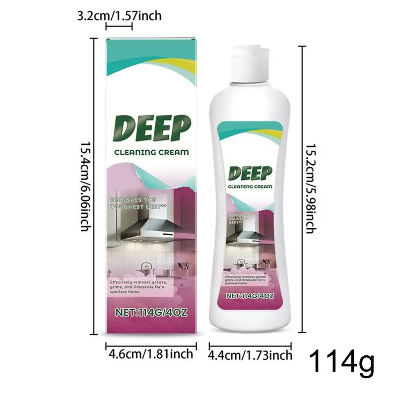 Kitchen Oil Cleaner Powerful Heavy Oil Cleaning Paste Multi-Purpose Cleaner Effective Grease Removal Cream For Pots Stoves Pan