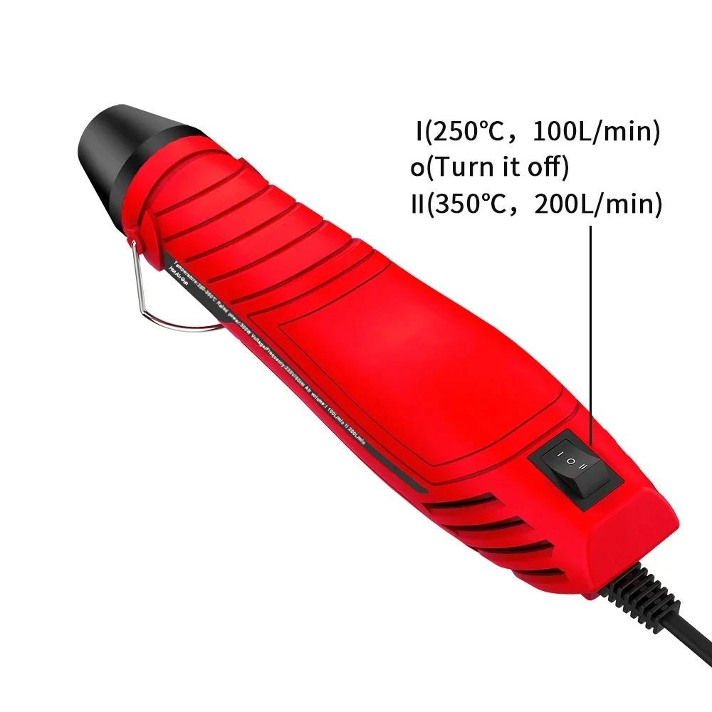 300W Hot Air Heat Gun Electric Power Temperature Blower Thermoresistant Tube Heat Shrink Wrapping Shrink Tube With Hot Air Guns 4