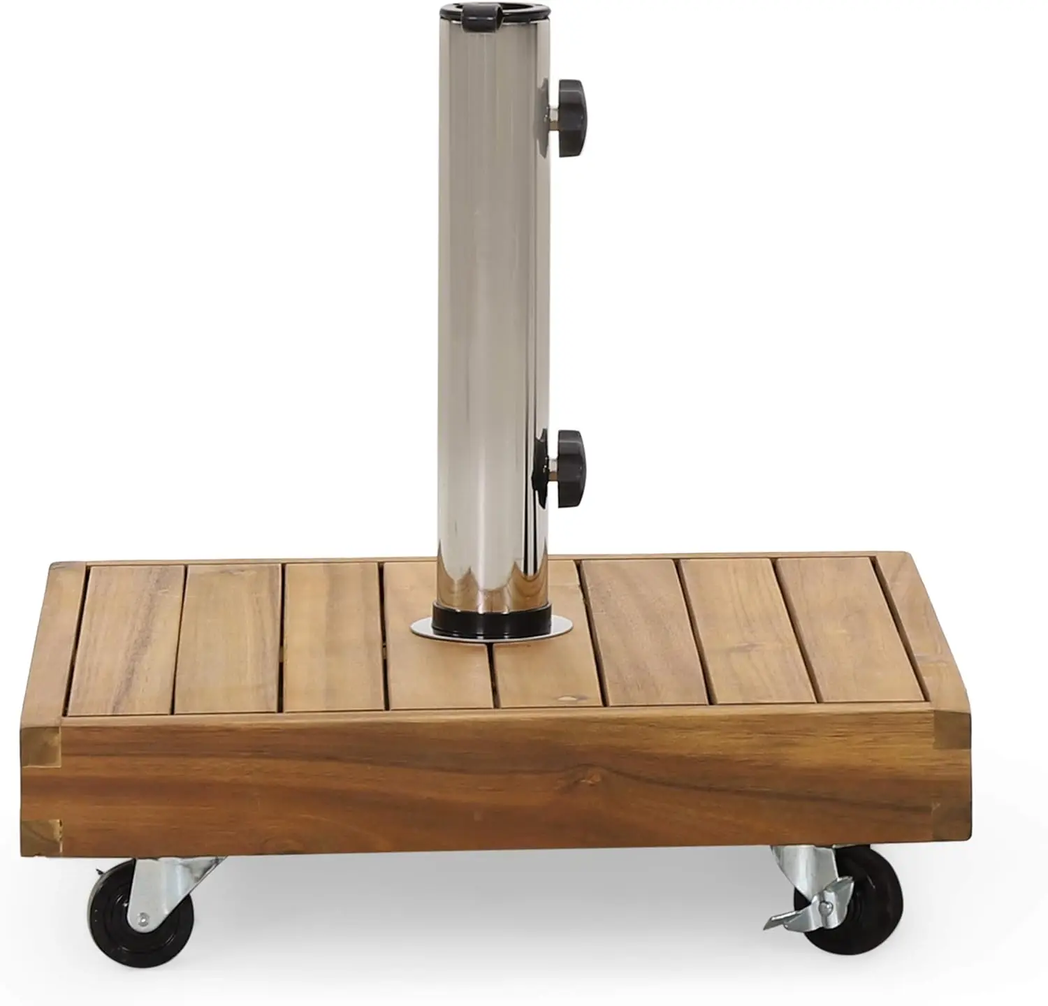 

Ralph Outdoor Umbrella Base, Teak + Stainless Steel