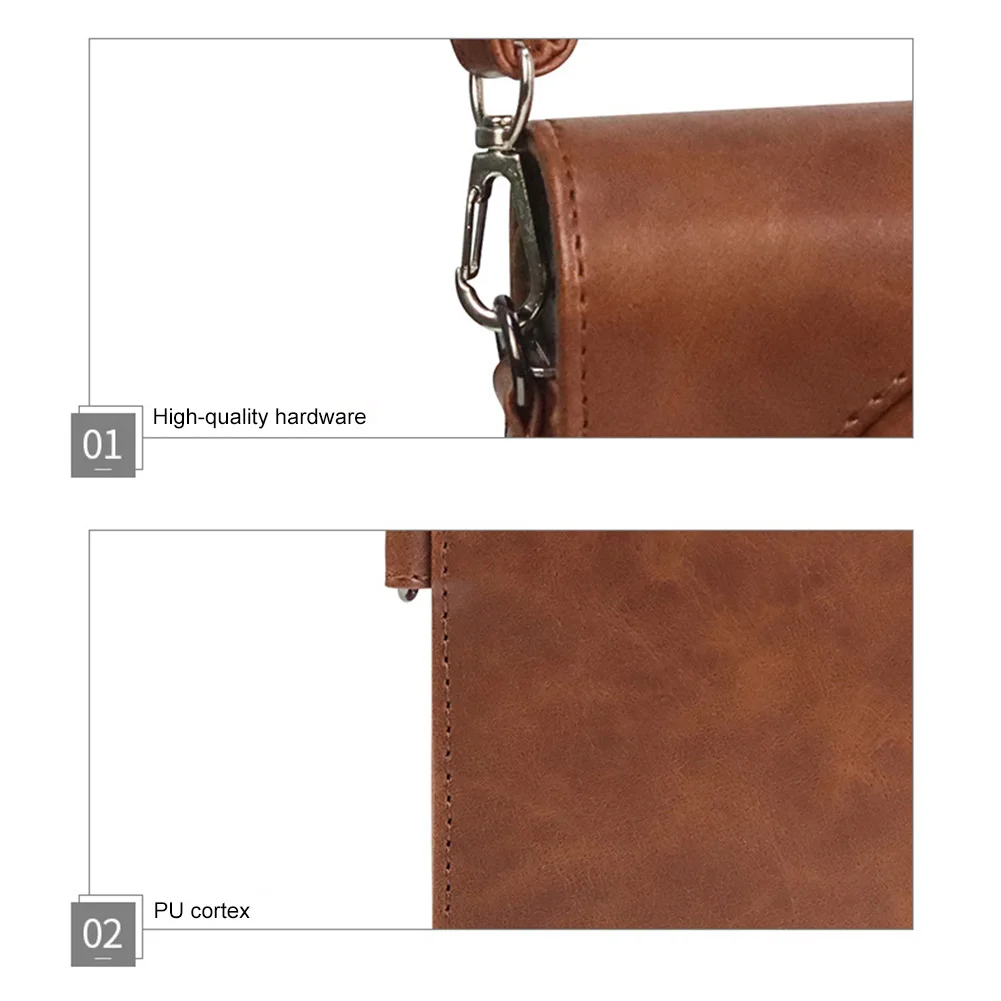 Instant Camera Bags PU Leather Instant Camera Storage Replacement Camera Case Pockets Protective Accessories for Kodak C300R