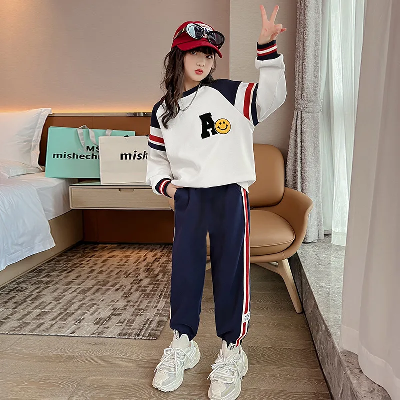 

New Girls Clothing Set Spring Autumn Casual Kids Clothes 4 6 8 10 12 13 14 Years Girls Sports Suit Fashion Children Clothing