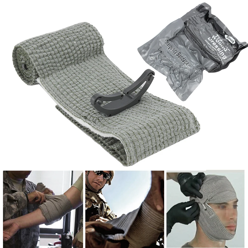 

Israeli Bandage Tactical Military Trauma Kit Emergency Compression Tourniquet Medical Dressing Sterile Roll First Aid 4/6 Inch