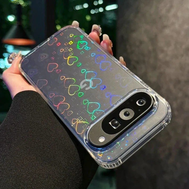 Luxury Laser Gradient Feather Case with Magsafe and Magnetic Charging Capability
