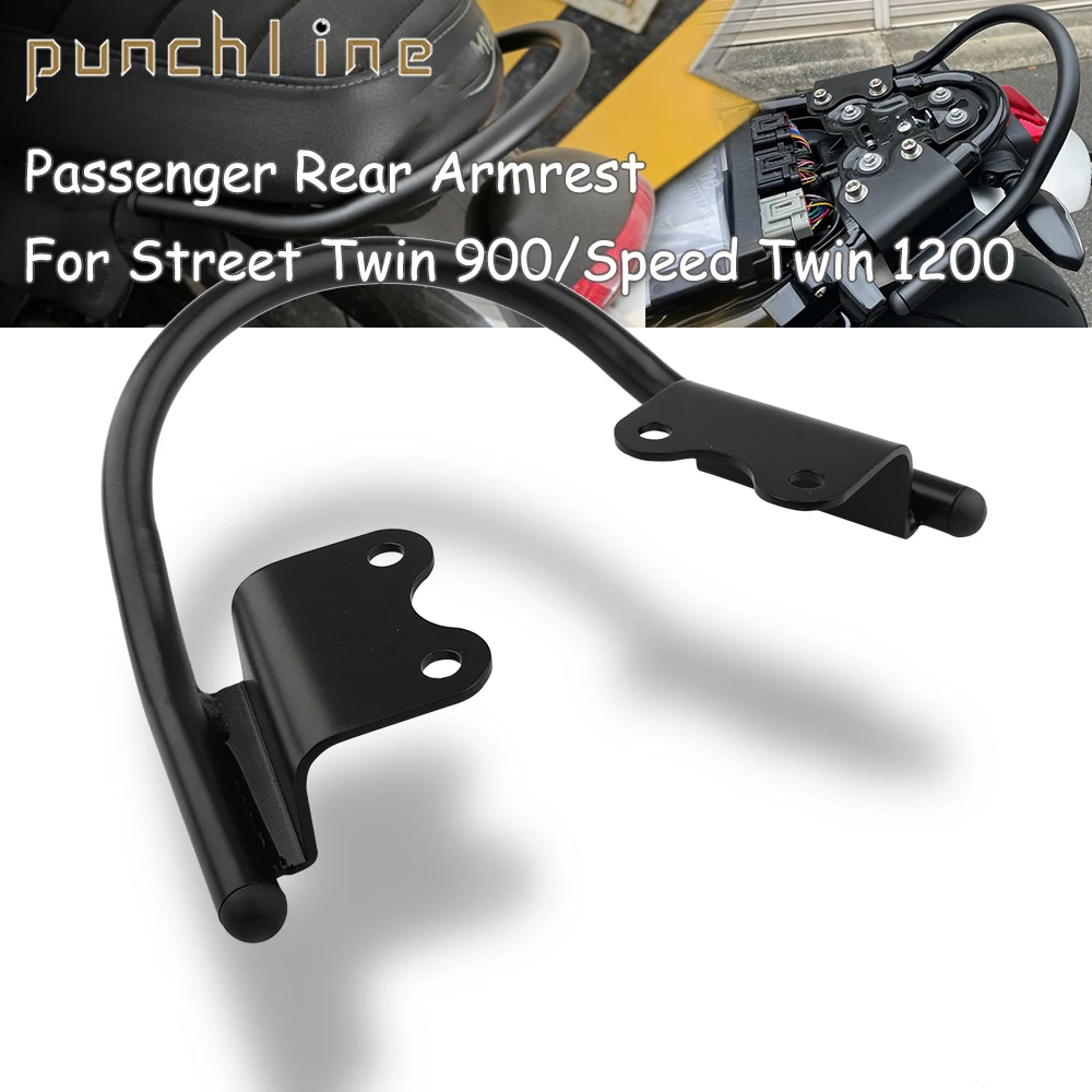 For Street Twin 900 16-22 Speed Twin 1200 19-22 Street Scrambler 900 17-23 Passenger Rear Solo Seat Luggage Rack Support Shelf