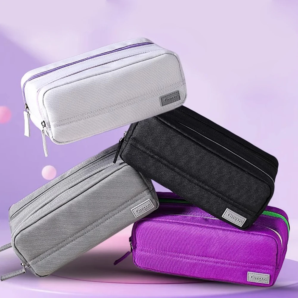 1pcs New Japan KOKUYO Double Door Pencil Bag Multi Layer