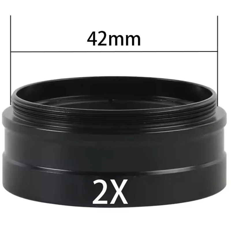 Auxiliary Barlow Objective Lens 0.3X 0.5X 0.7X 1.5X 2X M42 For 120X/180X/200X/300X/500X C-Mount Industrial Zoom Lens microscope objective lens