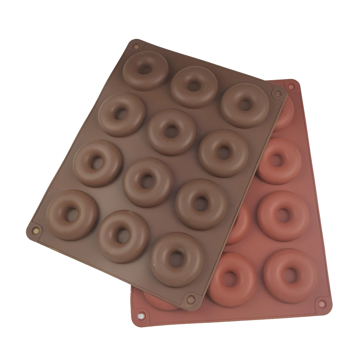 

12 Holes Silicone Donut Mold Pastry Mousse Bread Cake Non-Stick Baking Moulds DIY Chocolates Baking Tray Doughnut Making Tools