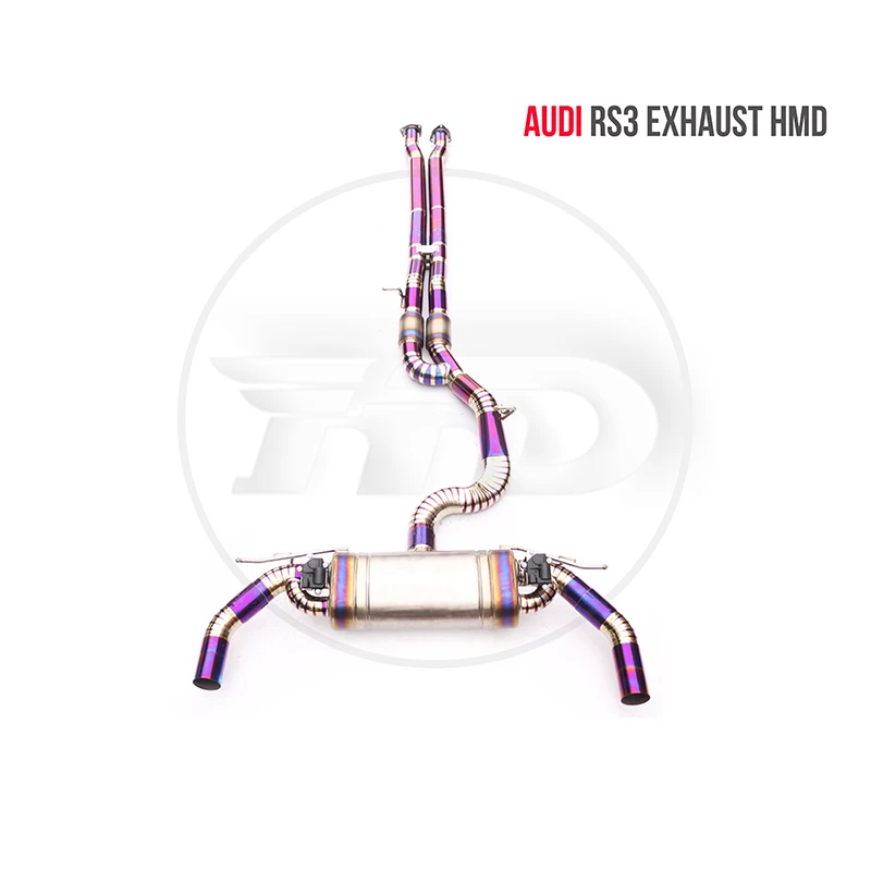 Tubo Di Scarico In Lega Di Titanio Collettore Downpipe Per Audi Rs3 Sostituzione Automatica Valvola Elettronica Accessori Per Auto