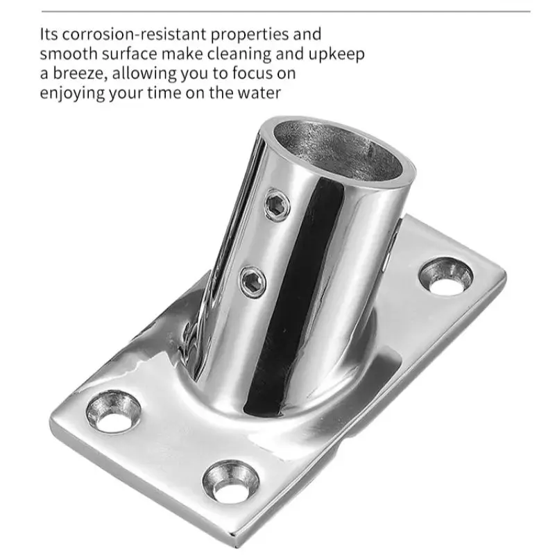 Raccordo per corrimano per barche in acciaio inossidabile Base rotonda a 90 gradi 22mm, 25mm, 30mm, 32mm Hardware per uso barca  201355758