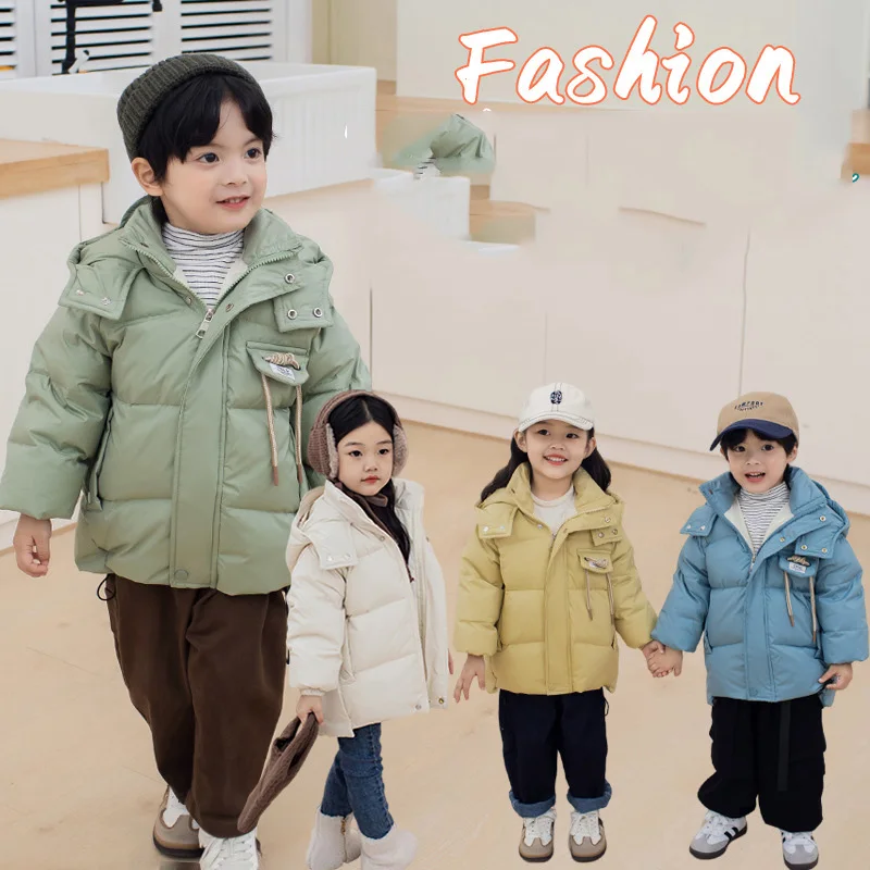 

Teenager Boys Down Jackets Winter 2023 New Childrens Boys White Duck Down Thickened Jacket 3-8 Years Kids Boys Winter Coat