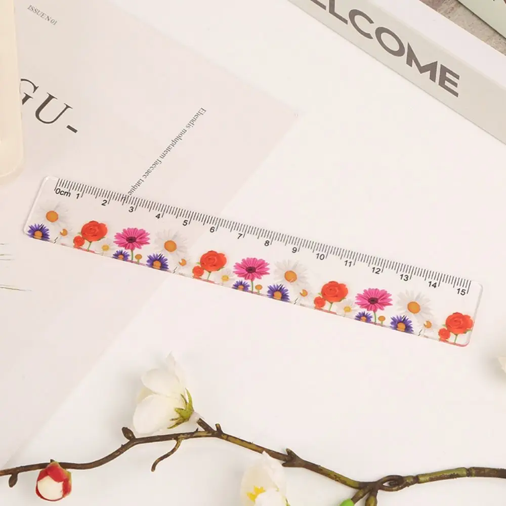 

Multu-Pattern 15cm Straight Ruler Transparent Multifunction DIY Drawing Tools Acrylic Dividing Math Drawing Ruler Student