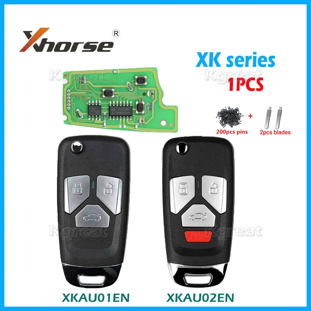 

1pcs Xhorse XKAU01EN Wire Universal VVDI Remote Key for Audi VVDI Mini Key Tool VVDI2 XKAU02EN 3/4 Buttons Car Remote Key