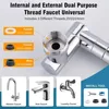 1440° Rotatable Scalable Metal Faucet Aerator Bathroom Tap Splash-proof Bubbler Faucet Filter Nozzle Tap Saving Water Extender 3