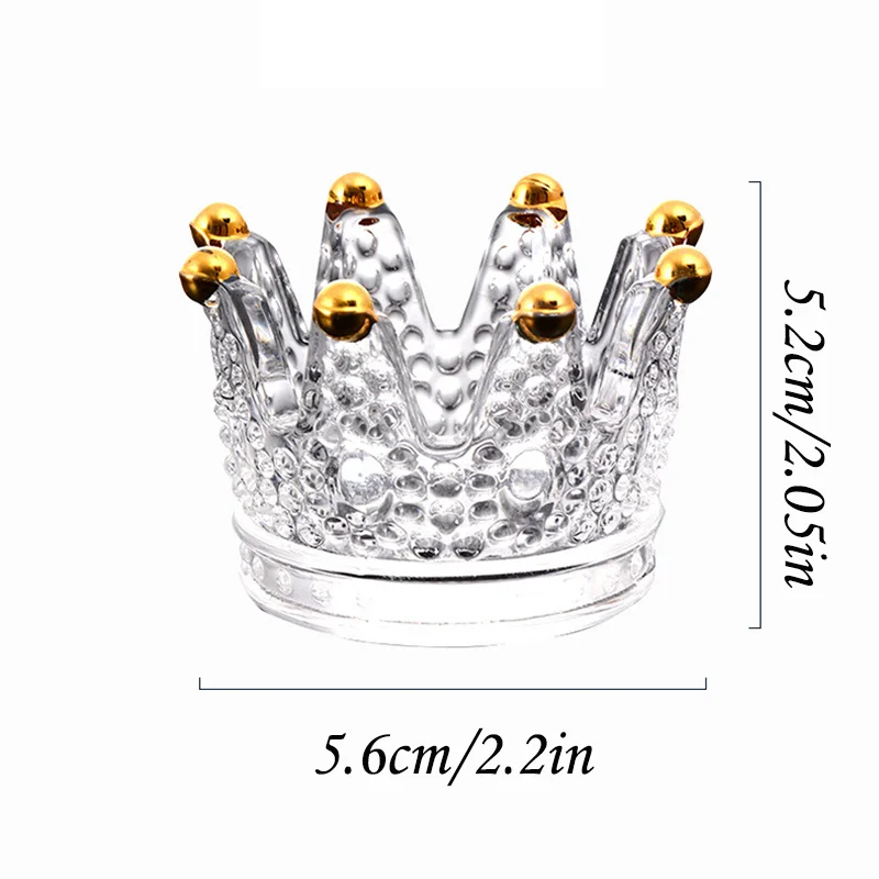 Crown Ashtray Creative Home Glass Ashtray European Candlestick Crystal