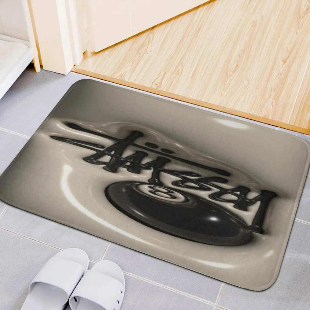 S-Stussy Logo Tappeto Tappetino Stile Nordico Casa Zerbino Bagno-Tappetini Wc Camera Da Letto Moda Hotel Decor Mat Alfombra Tappeto