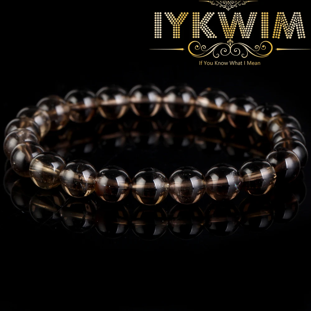 Quartz Stone Bracelet Smoky Quartz 8mm Natural Stone Bracelet Beads
